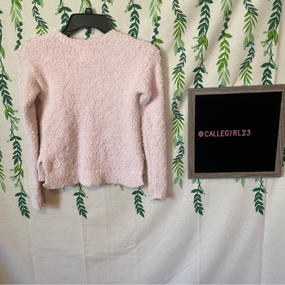 Size 7 GIRLS Fuzzy Sequin Unicorn Sweater with Finger Holes C2 - Picture 4 of 7